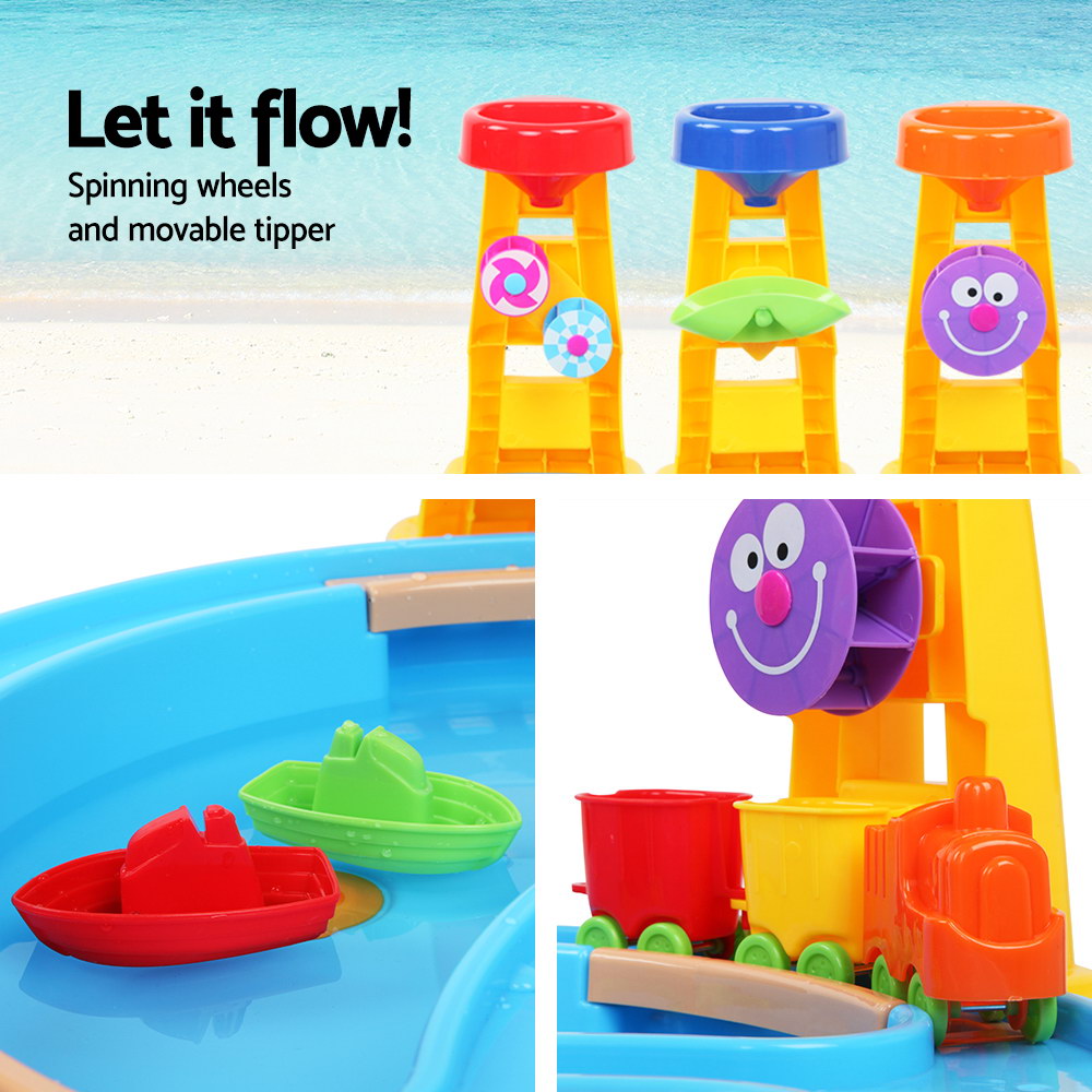 KEEZI KIDS SAND & WATER PLAY SET WITH UMBRELLA