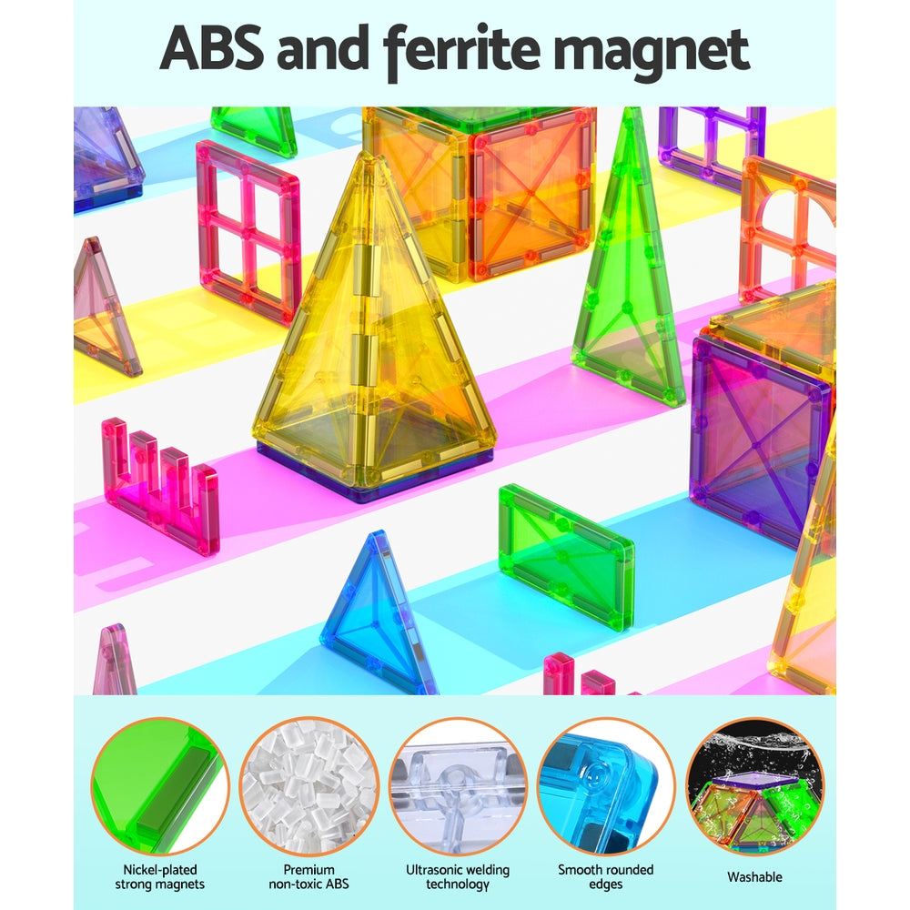Keezi Kids 120PC Magnetic Building Tiles