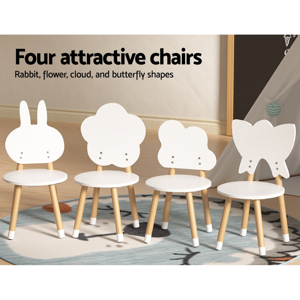 KEEZI 5PCE ACTIVITY TABLE CHAIRS SET
