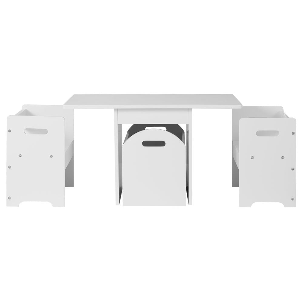KEEZI 3PCE STORAGE ACTIVITY TABLE CHAIRS SET