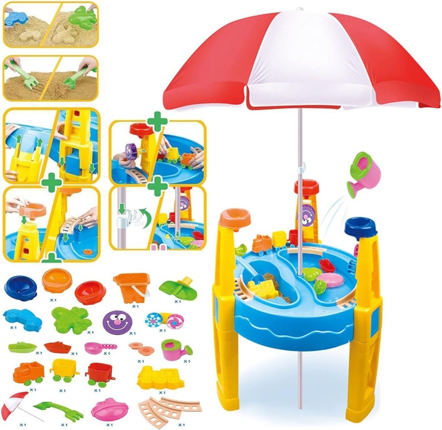 SAND & WATER PLAY SET WITH 28PCE ACCESSORIES