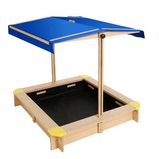 KEEZI KIDS FIRWOOD SANDBOX WITH CANOPY