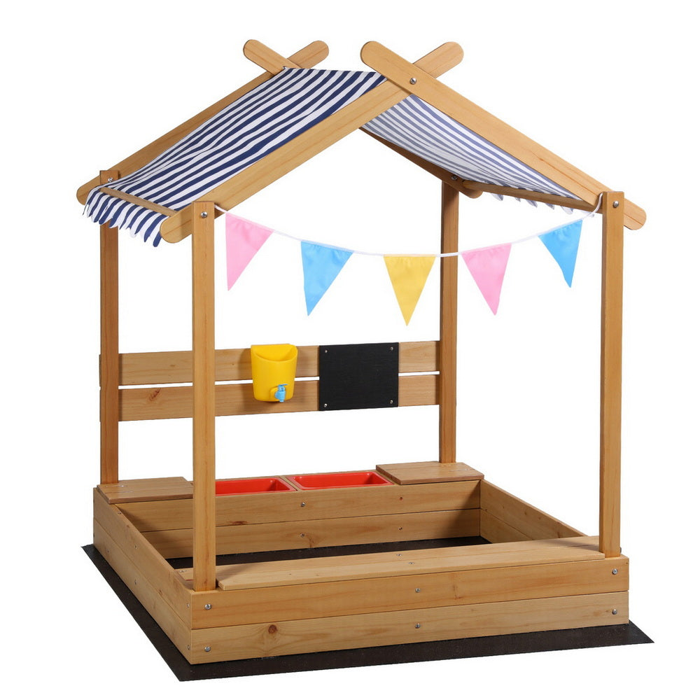 KEEZI KIDS SANDBOX WITH CANOPY & WATER BASIN