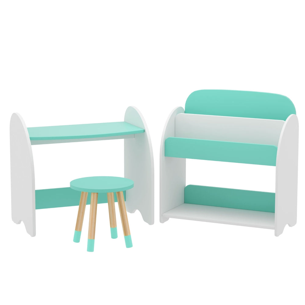KEEZI KIDS BOOKSHELF DESK CHAIR SET