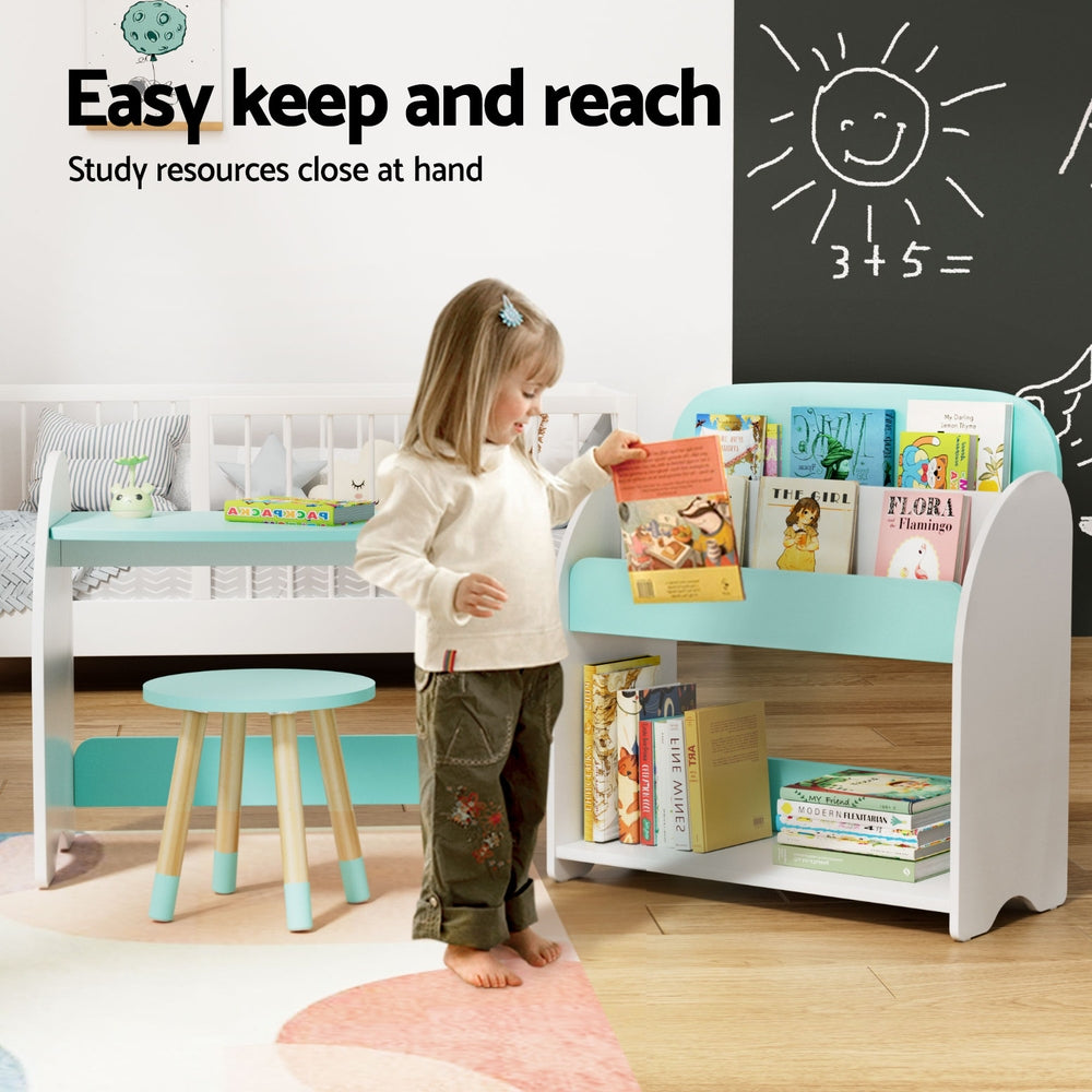 KEEZI KIDS BOOKSHELF DESK CHAIR SET