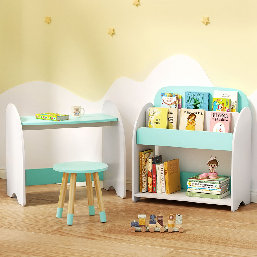 KEEZI KIDS BOOKSHELF DESK CHAIR SET