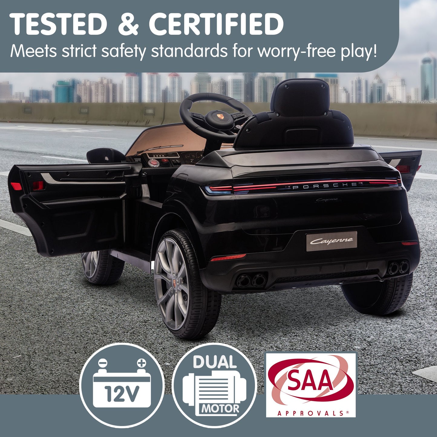 KAHUNA LICENSED PORSCHE CAYENNE COUPE RIDE ON CAR