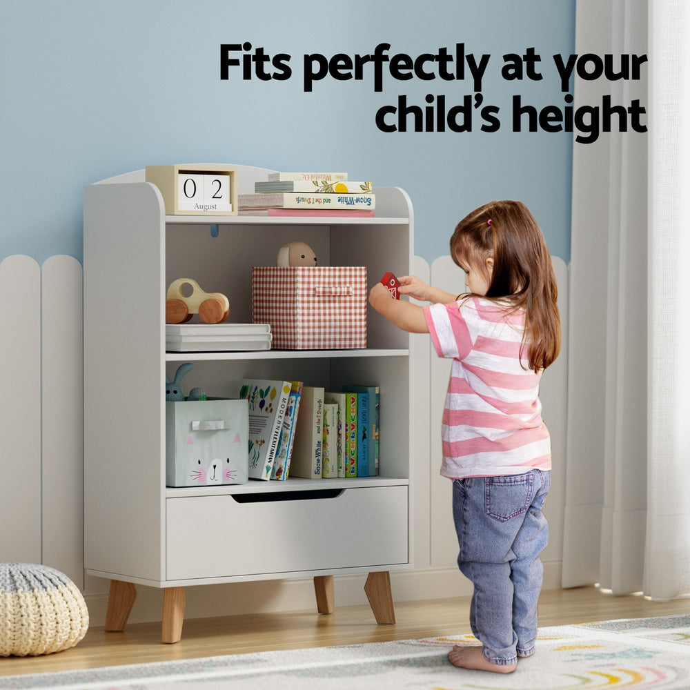 KEEZI KIDS BOOK SHELF WITH DRAWER