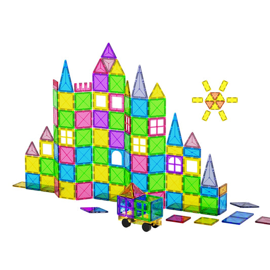Keezi Kids 120PC Magnetic Building Tiles